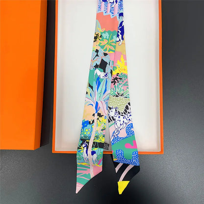 Women Long Scarf and Hair Tie Multifunctional Bandana - Smarsty