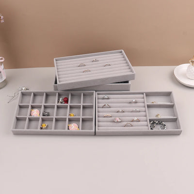 Velvet Jewelry Organizer Box for Rings and Necklaces - Smarsty