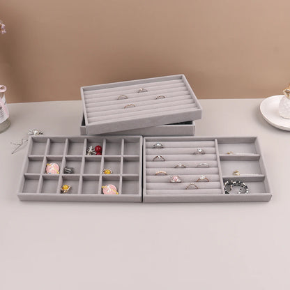 Velvet Jewelry Organizer Box for Rings and Necklaces - Smarsty