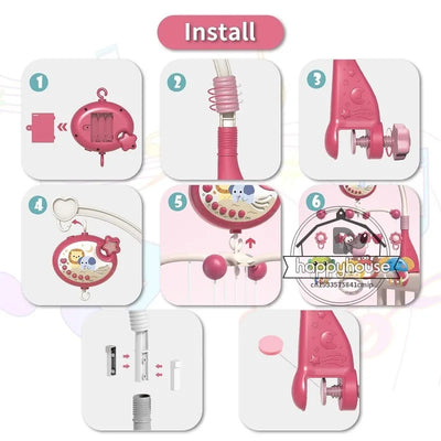 Musical Baby Crib Mobile with Lights Music Projection for Infants Remote Control Crib Toys for Newborn Baby Mobile for Crib Toys - Smarsty