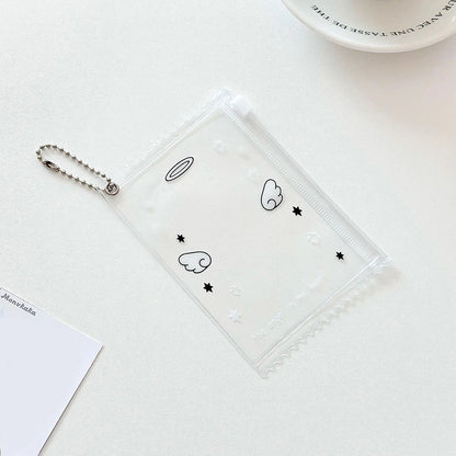 INS Transparent Candy Bag Badge Holder Korean Photocard Holder Display Bag Pendant Idol Photo Card Protective Cover Card Holder