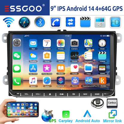 Android Car Stereo With Wireless Carplay GPS Navigation - Smarsty
