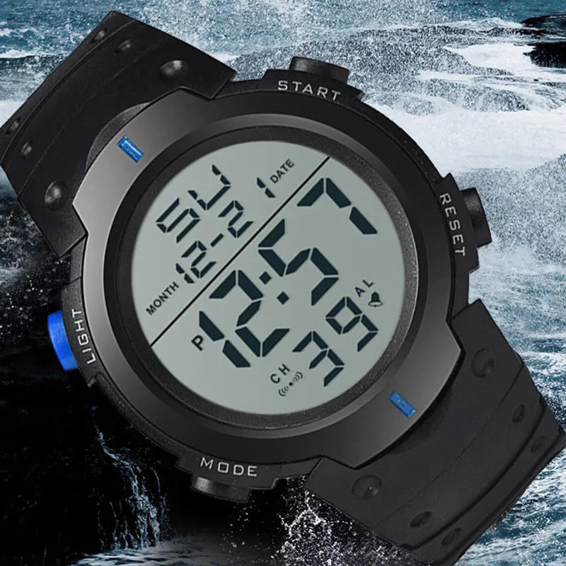 Men's Digital LED Sports Watch with Multi-Functional Features - Smarsty