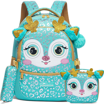 Girls School Backpack Set With Lunch Box And Pencil Case - Smarsty