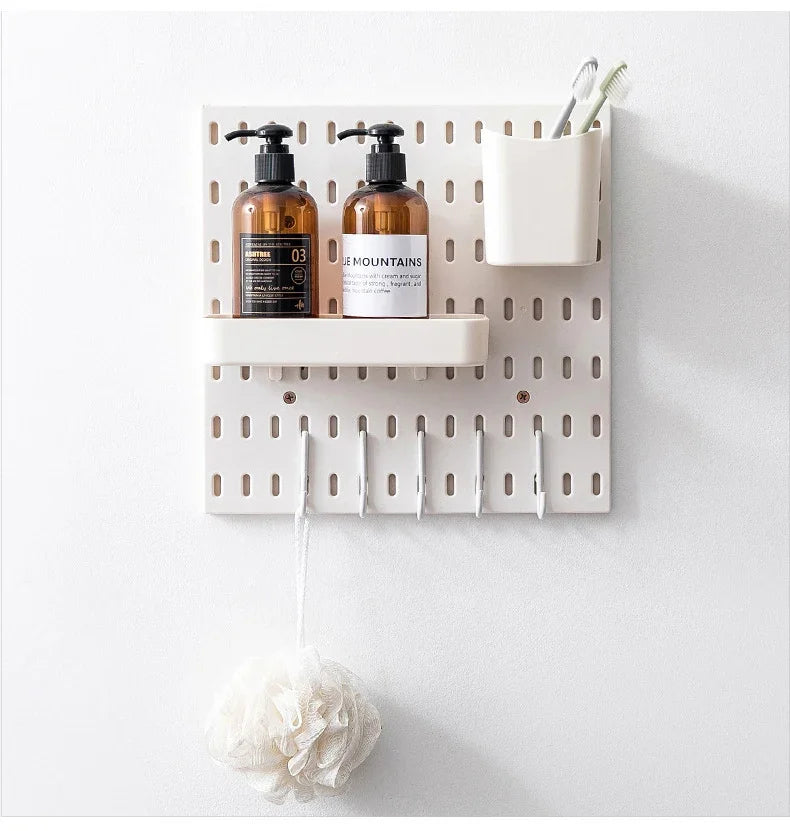 DIY Pegboard Accessories Kitchen Organization No Drill Hanging Shelf Storage Hooks Wall Organizer Crafts For Garage Room