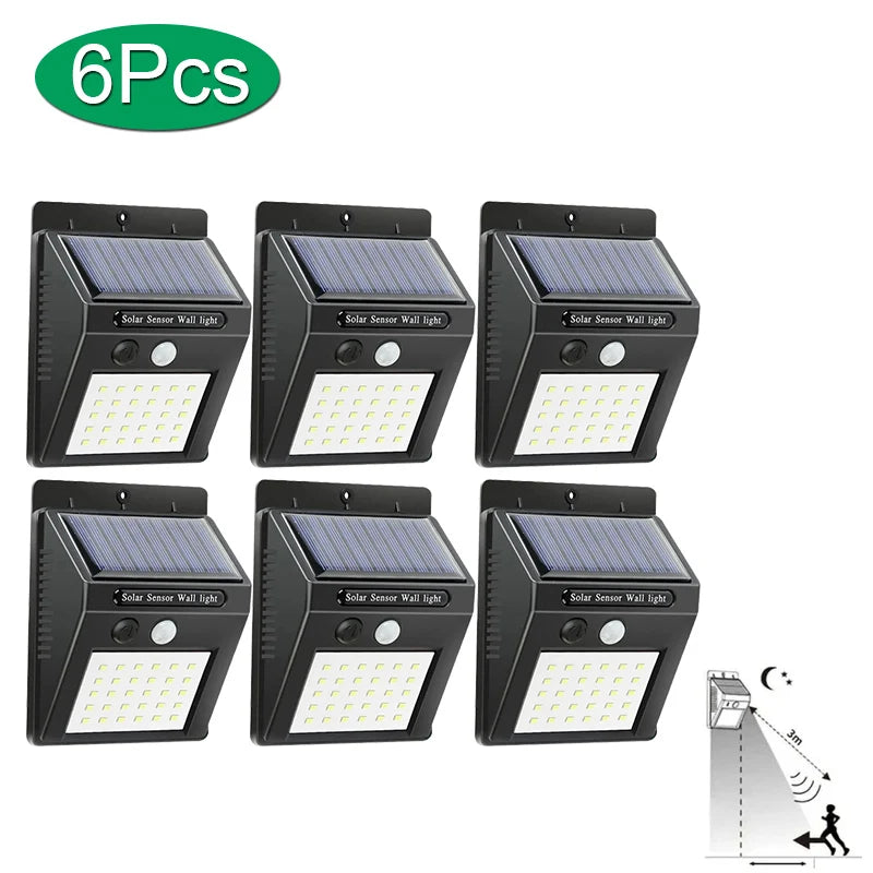 Solar Powered LED Motion Sensor Outdoor Wall Light - Smarsty