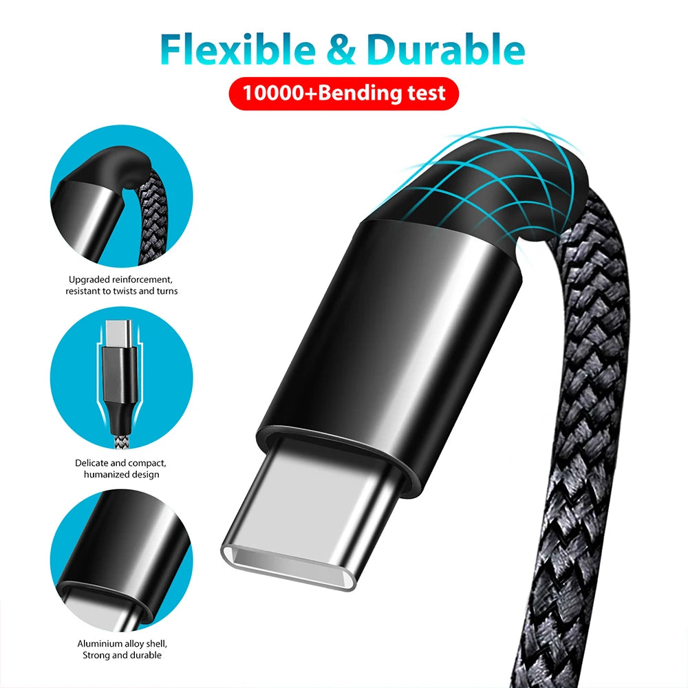 Type C to Type C Cable C to C PD 60W 3m 5m 8m 10-meter Extension Cable for iPhone 15 PRO MAX Plus Huawei Samsung Xiaomi OPPO - Smarsty