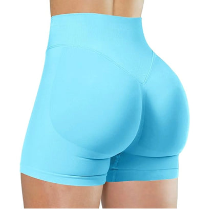Summer High Waisted Yoga Shorts Fashionable and Sexy Running Fitness Pants Solid Color Yoga Leggings Customizable labels - Smarsty