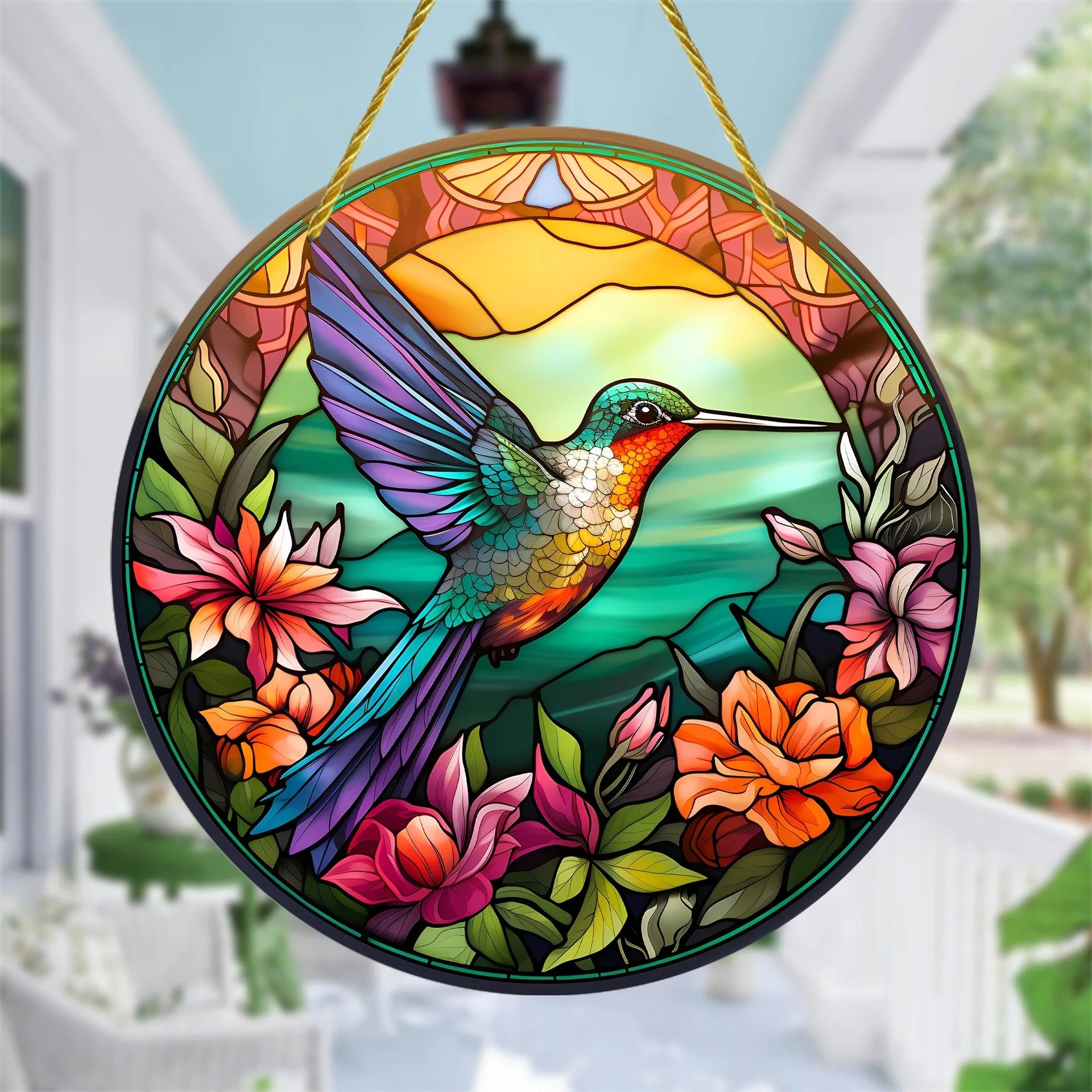 Hummingbird Acrylic Suncatcher for Vibrant Home Decor - Smarsty