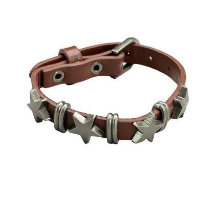 Punk Hip Hop Leather Skull Bracelet for Unisex Fashion - Smarsty