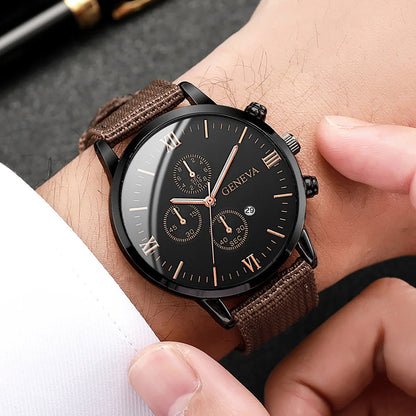 Men's Fashion Quartz Watches Set with Nylon Bands - Smarsty