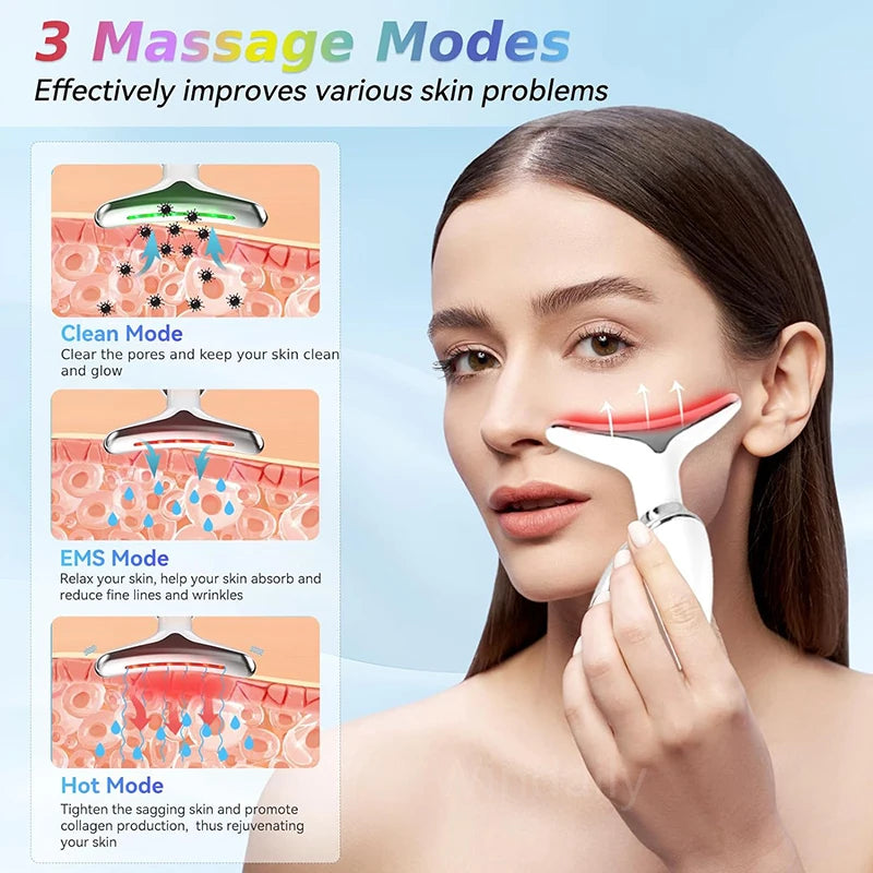 7 Colors Anti Wrinkle Facial Massager for Skin Tightening - Smarsty