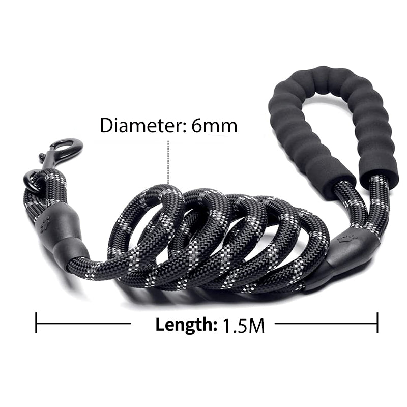 Reflective Dog Leash for All Sizes with Breakaway Feature - Smarsty