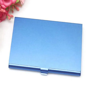 1 Pc Men Business Card Case Stainless Steel Aluminum Holder Metal Box Cover Women Credit Business Card Holder Case - Smarsty