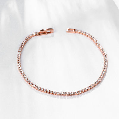 Genuine Sterling Silver Tennis Bracelet with Zirconia - Smarsty