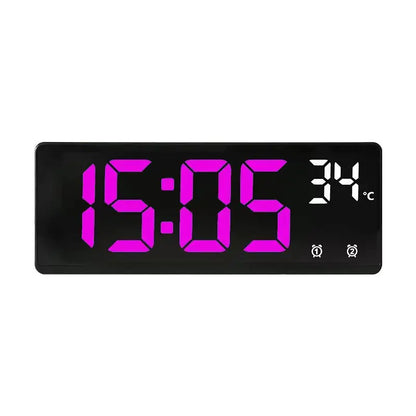 Voice Control LED Alarm Clock with Temperature Display - Smarsty