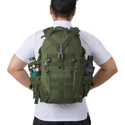 40L Tactical Backpack for Men Camping Hiking Backpacks Reflective Outdoor Travel Bags Survival Molle Climbing Rucksack Bag - Smarsty