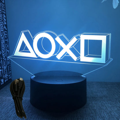 Neon Gamer 3D LED Night Light for Kids - Smarsty