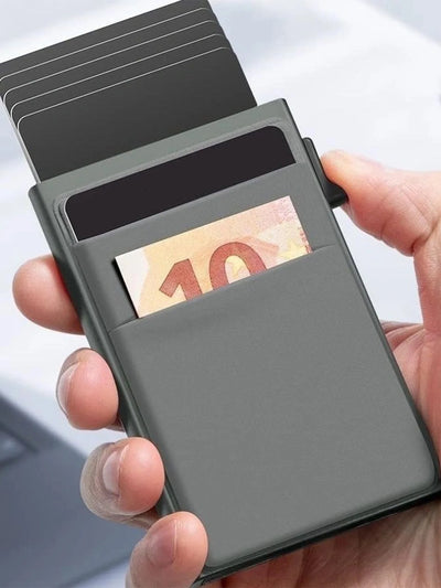 Rfid Credit Card Holder Men Thin Slim Mini Minimalist Wallets Luxury Metal Bank ID Cardholer Case Wallet for Men Carteras Choice - Smarsty