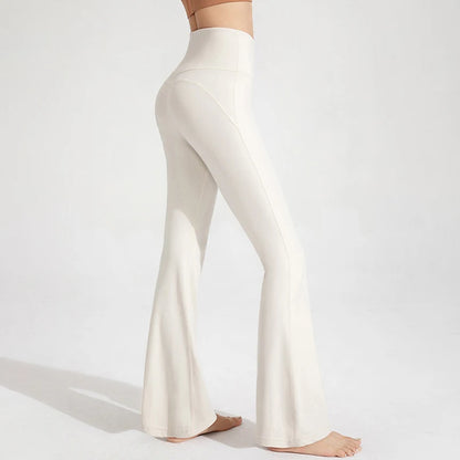 Naked High Waisted Waist Cinching Hip Lifting Fitness Exercise Elastic Bell Bottom Pants Women Casual Outdoor Running Yoga Pants - Smarsty