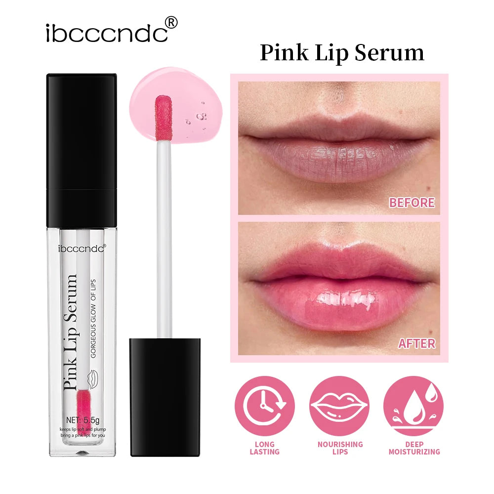 Pink Lip Serum Lotion for Moisturized and Smooth Lips - Smarsty