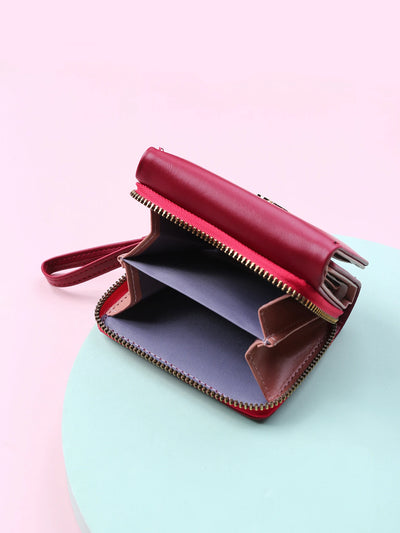 Luxury Brand Women's Small Wallet Female Card Holder Short Wallets with Coin Purse for Woman Ladies PU Leather Hasp Mini Clutch - Smarsty