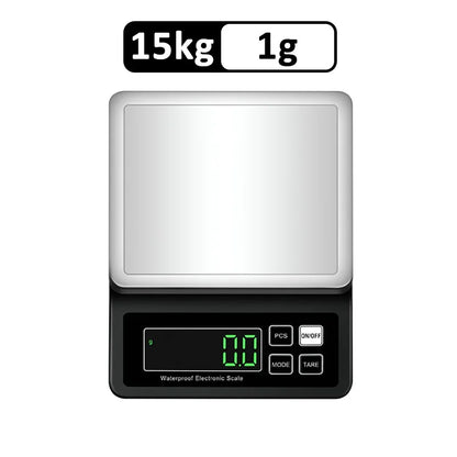 Rechargeable Kitchen Scale IP67 Fully Waterproof Home Kitchen Scale 0.1g/1g High Precision Electronic Balance 3kg/5kg/10kg/15kg
