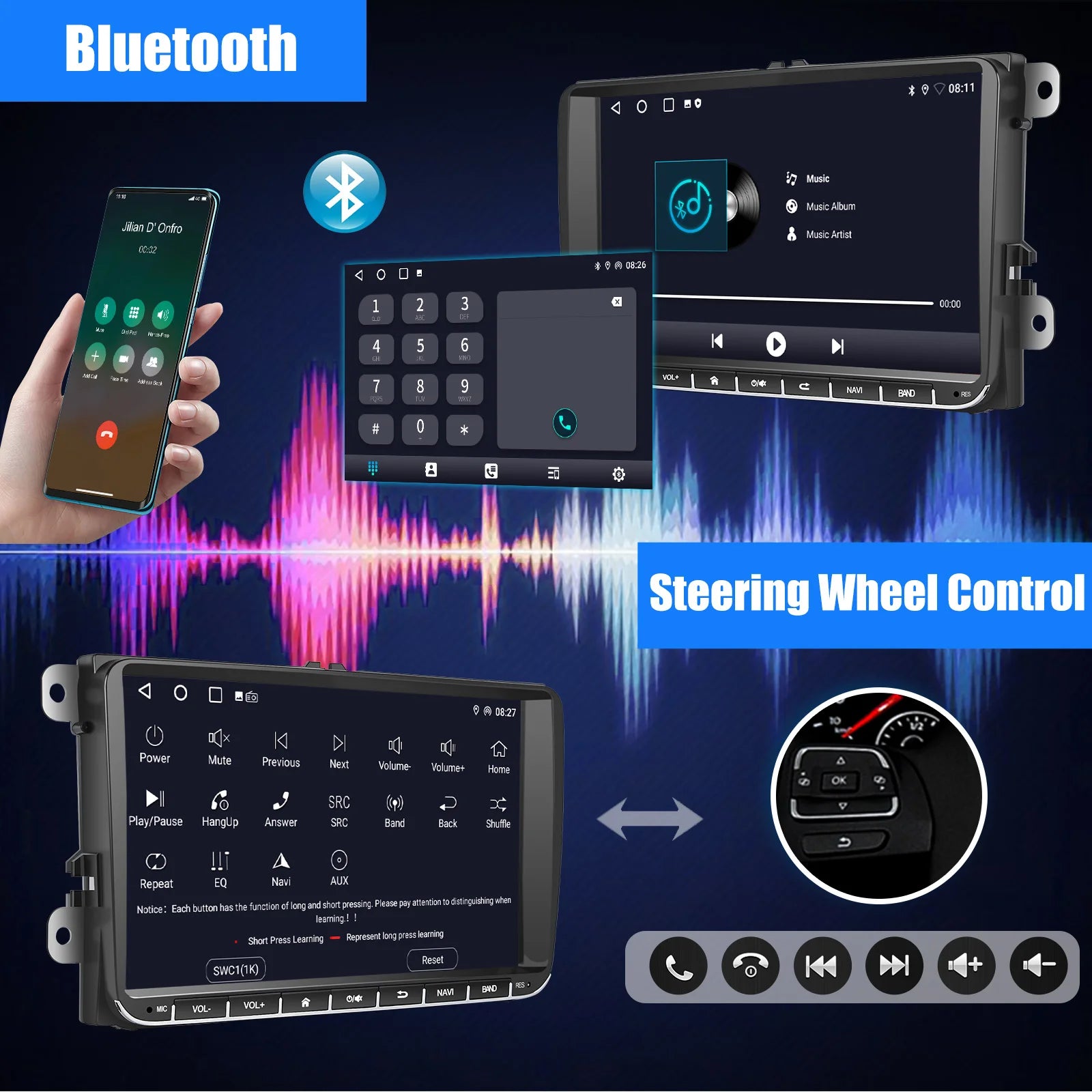 Android Car Stereo With Wireless Carplay GPS Navigation - Smarsty