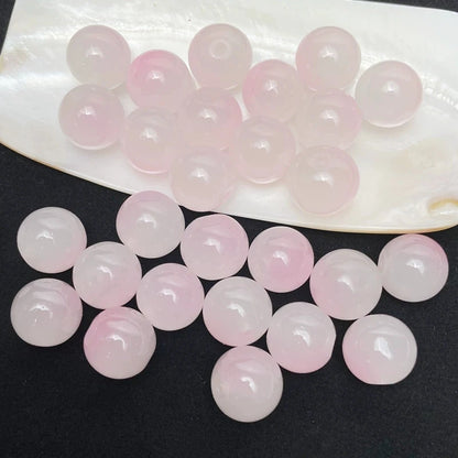 50Pcs 8mm Dual Color Glass Spacer Beads Set For Jewelry - Smarsty