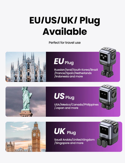 65W GaN Charger With PD3.0 PPS Fast Charge Compact Travel - Smarsty