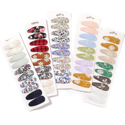 10 Pcs Cotton Alloy Hair Clips for Kids - Smarsty