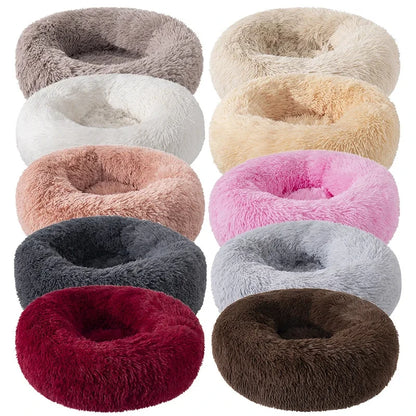 Super Soft Cat Bed Plush Donut Design for Comfort - Smarsty