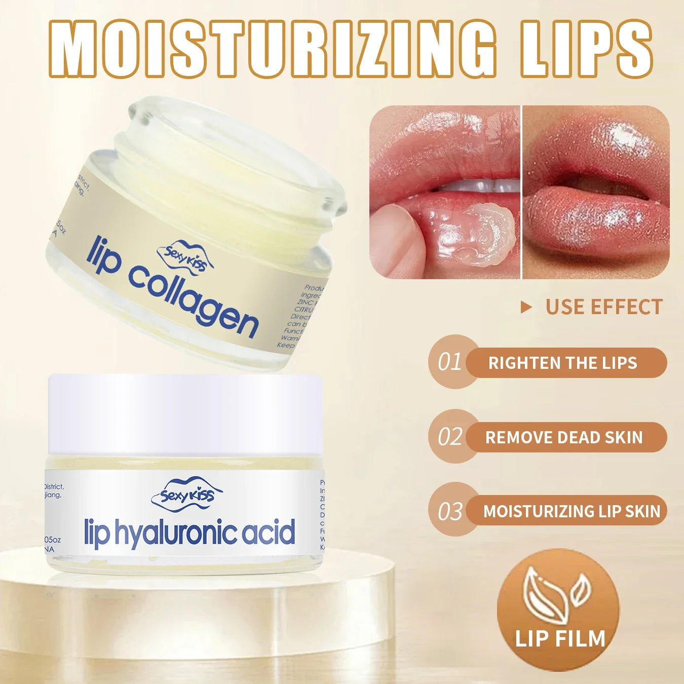 Hyaluronic Acid Collagen Lip Mask for Deep Hydration - Smarsty
