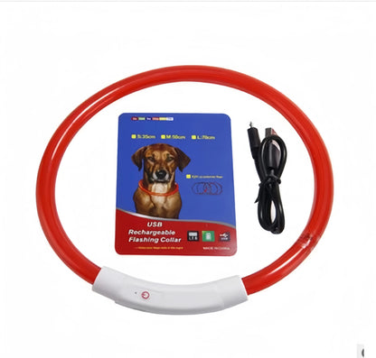 USB Rechargeable LED Dog Collar for Night Safety - Smarsty