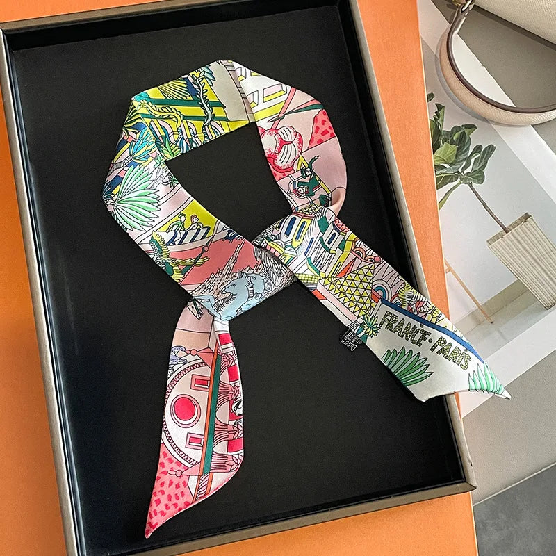 Women Long Scarf and Hair Tie Multifunctional Bandana - Smarsty
