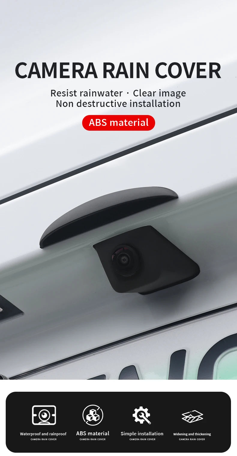 Car Reversing Rear Camera Rain Cover ABS Rain-Proof Car Reverse Camera Rain Shade Cover Waterproof Shield Car Exterior Accessory - Smarsty