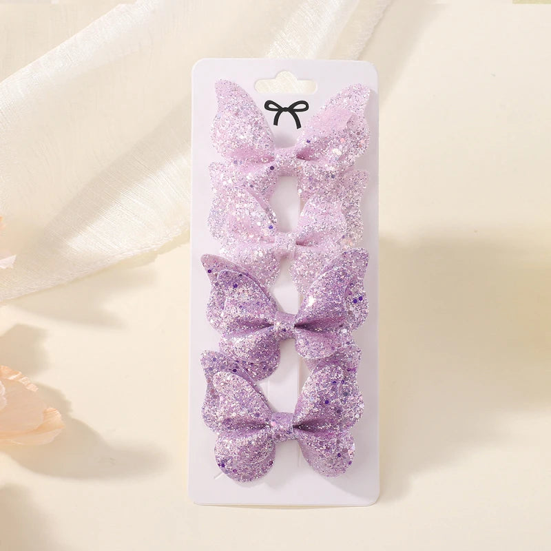 Glitter Butterfly Hair Clips for Girls - Cute Headwear Set - Smarsty