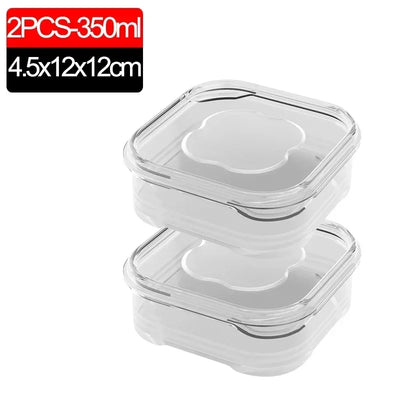 1/10PC Small Food Preservation Boxes Refrigerator Frozen Meat Vegetable Fresh-Keeping Box Transparent Kitchen Sealed Storage Box by Smarsty
