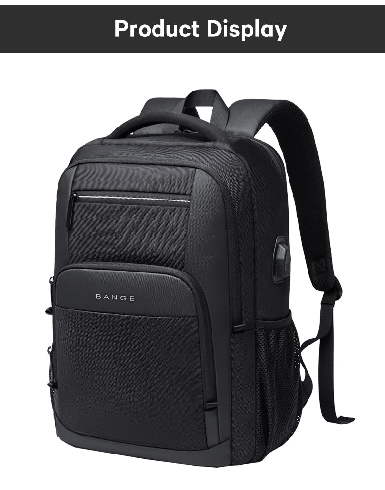 BANGE Sling Travel Laptop Backpack Fits 15.6 Inch Laptop for Men and Women Waterproof with Side Mesh Pocket USB Charging Port - Smarsty