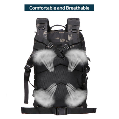 25L/50L Sturdy Nylon Waterproof Tactical Sports Trekking Fishing Hunting Camping Hiking Bag Backpack Outdoor Rucksacks - Smarsty