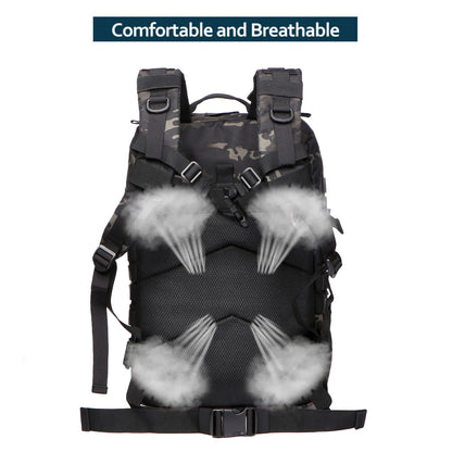 25L/50L Sturdy Nylon Waterproof Tactical Sports Trekking Fishing Hunting Camping Hiking Bag Backpack Outdoor Rucksacks - Smarsty
