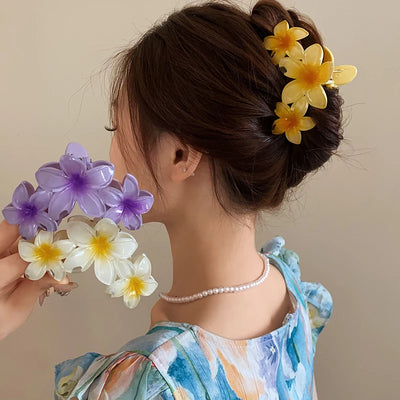 Sunflower Gradient Flower Hair Clip Secure Beach Style - Smarsty