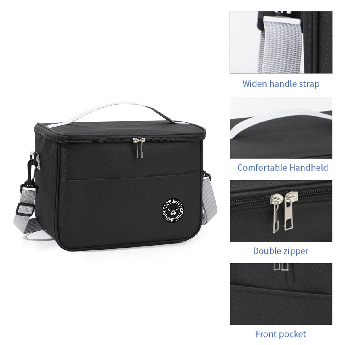 Waterproof Insulated Lunch Bag With Durable Shoulder Strap - Smarsty