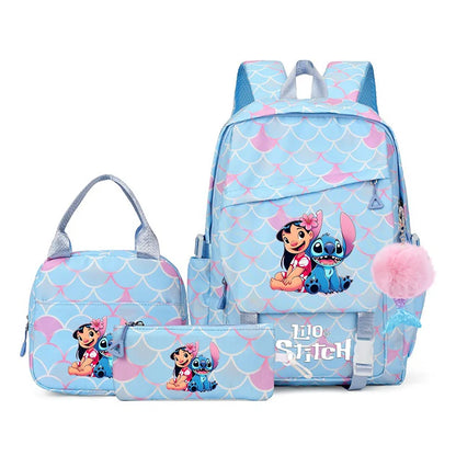 Lilo Stitch Kids Backpack Set 3 Piece Kawaii School Bags - Smarsty