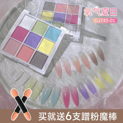 9 Colors Shimmer Nail Powder for Stunning Manicure - Smarsty