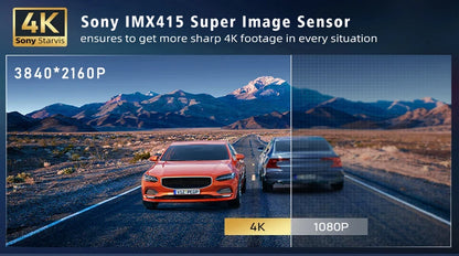 4K Dash Cam with GPS WiFi CarPlay Android Auto Mirror - Smarsty