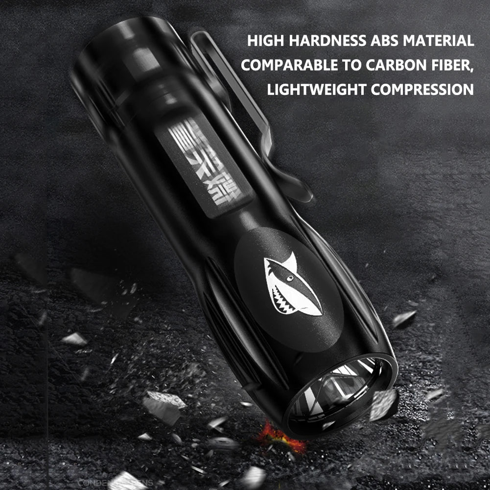 High Power Flashlight Built-in Battery Mini Super Bright Torch Rechargeable IPX6 Waterproof for Outdoor Camping Fishing