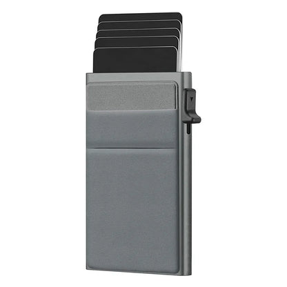 Anti Rfid Blocking Protected Magic ID Bank Credit Card Holder Men Thin Slim Minimalist Smart Magic Wallets Metal Cardholer Case