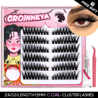 GROINNEYA DIY Eyelash Extension Kit with 280 Clusters - Smarsty