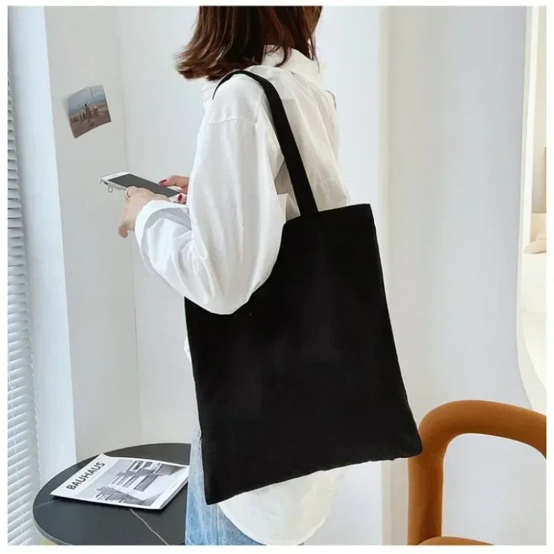 Large Capacity Canvas Tote Bag Folding Reusable Eco - Smarsty